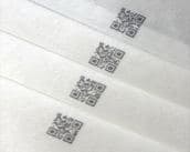 QR code printed on fiber