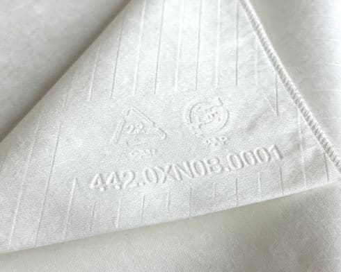Embossed recyclability marks